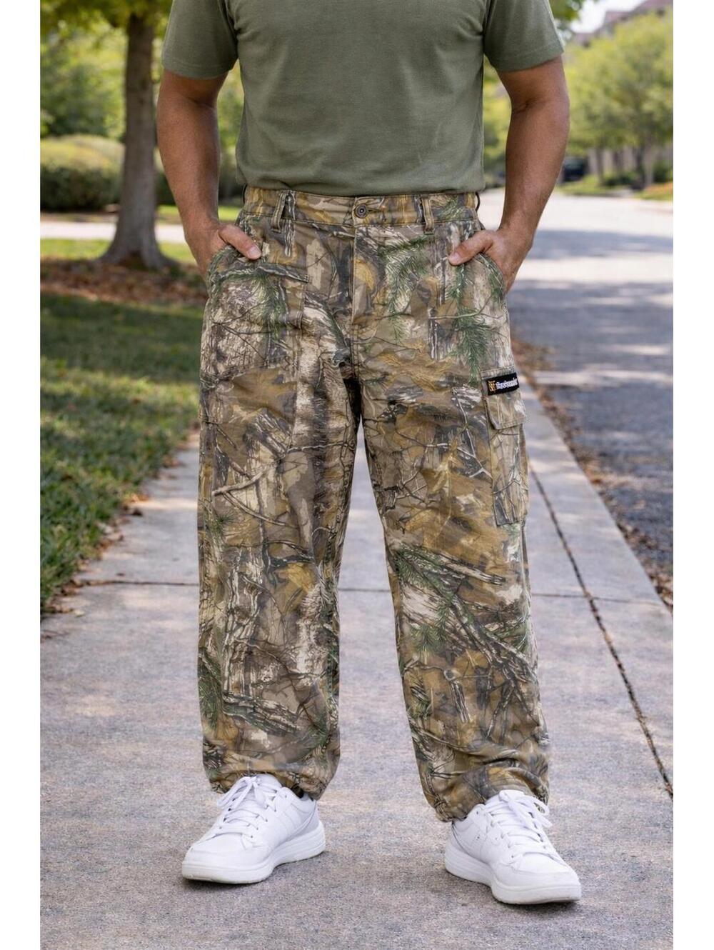 Vtg Y2K Mossy Oak Camo Cargo Pants Mens XL Realtree Camoflage Hunting